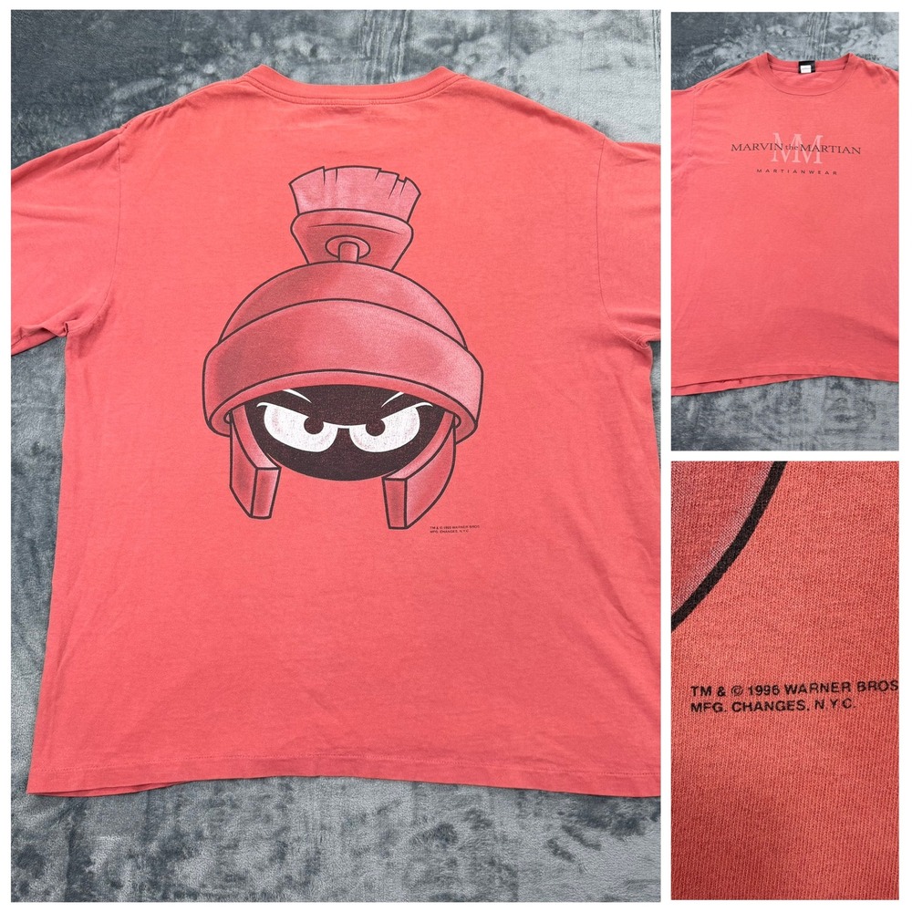 VTG‎ 1996 Marvin the Martian T Shirt Mens XL Changes Warner Bros Single Stitch